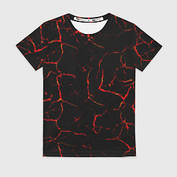 Футболка женская Текстура лавы, цвет: 3D-принт