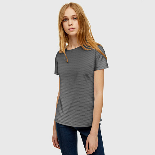 Женская футболка Стальной фон / 3D-принт – фото 3