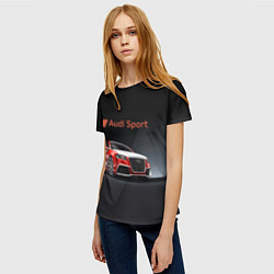 Футболка женская Audi sport - racing team, цвет: 3D-принт — фото 2