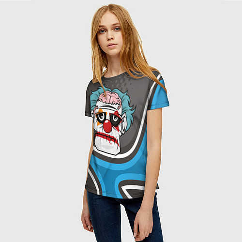 Женская футболка Клоун - зомби / 3D-принт – фото 3