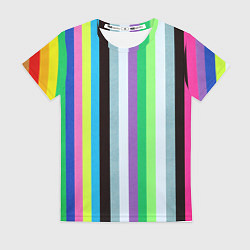 Футболка женская Множество цветов, цвет: 3D-принт
