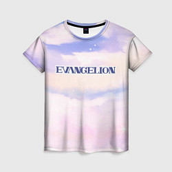 Футболка женская Evangelion sky clouds, цвет: 3D-принт