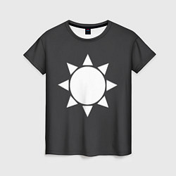 Женская футболка Белое солнце узор