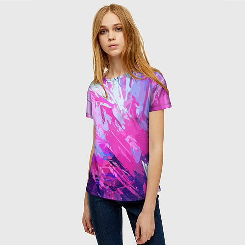Женская футболка Фиолетовые оттенки / 3D-принт – фото 3