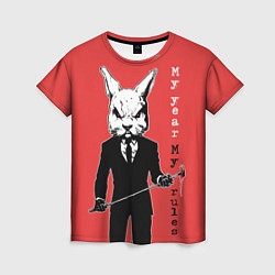 Футболка женская Dangerous rabbit, my year - my rules, цвет: 3D-принт