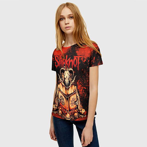 Женская футболка Slipknot - баран / 3D-принт – фото 3