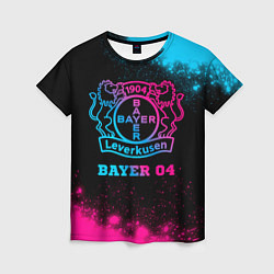 Футболка женская Bayer 04 - neon gradient, цвет: 3D-принт
