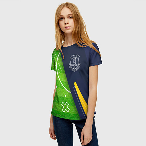 Женская футболка Everton football field / 3D-принт – фото 3
