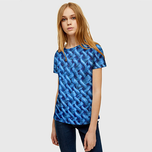 Женская футболка Грубая вязка - Fashion 2099 / 3D-принт – фото 3