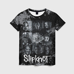 Футболка женская Slipknot black & white style, цвет: 3D-принт