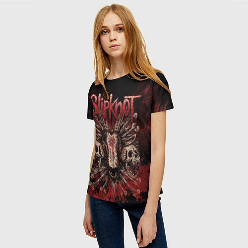Женская футболка Horror Slipknot / 3D-принт – фото 3