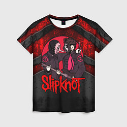 Футболка женская Slipknot black and red, цвет: 3D-принт