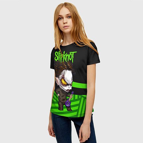 Женская футболка Slipknot dark green / 3D-принт – фото 3