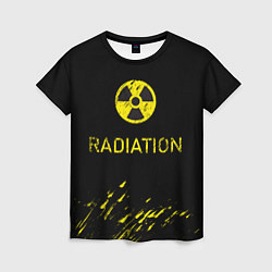 Футболка женская Radiation - радиационная опасность, цвет: 3D-принт