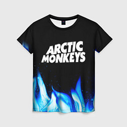 Футболка женская Arctic Monkeys blue fire, цвет: 3D-принт