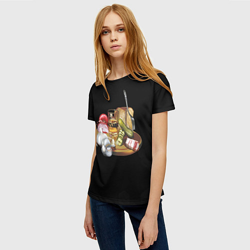 Женская футболка Закуска / 3D-принт – фото 3