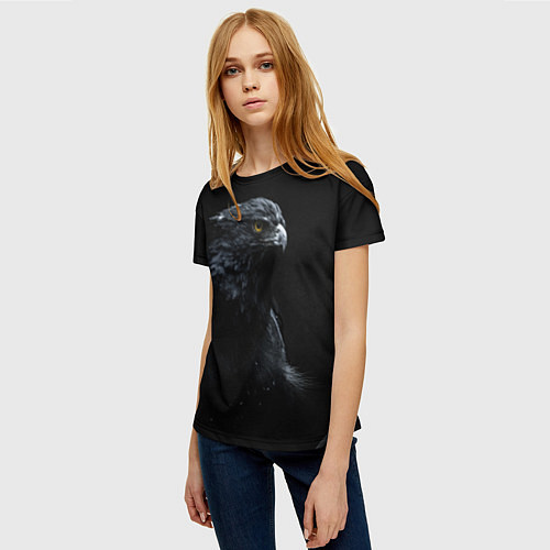 Женская футболка Тёмный орёл / 3D-принт – фото 3