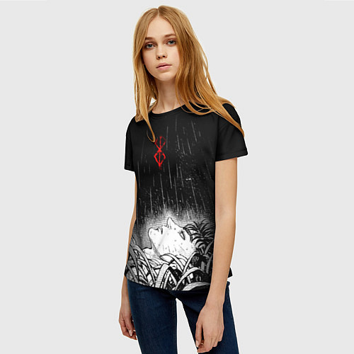 Женская футболка Гаст под дождем - берсерк / 3D-принт – фото 3