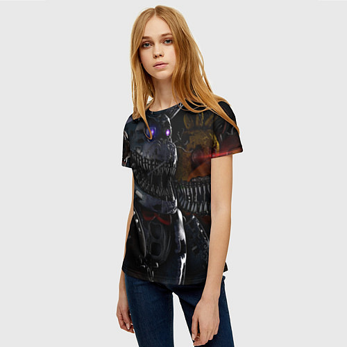 Женская футболка Кошмарный Бoнни / 3D-принт – фото 3