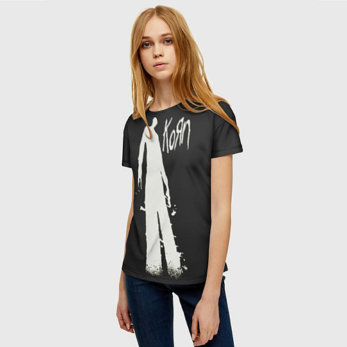 Женская футболка Korn print / 3D-принт – фото 3