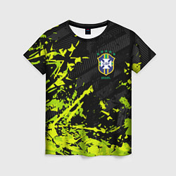 Футболка женская Сборная Бразилия пятна, цвет: 3D-принт