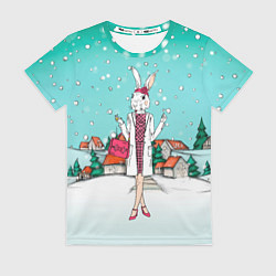 Женская футболка Зайчиха модница