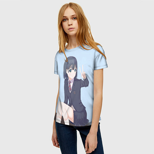 Женская футболка Koguma peace - Супер Каб / 3D-принт – фото 3