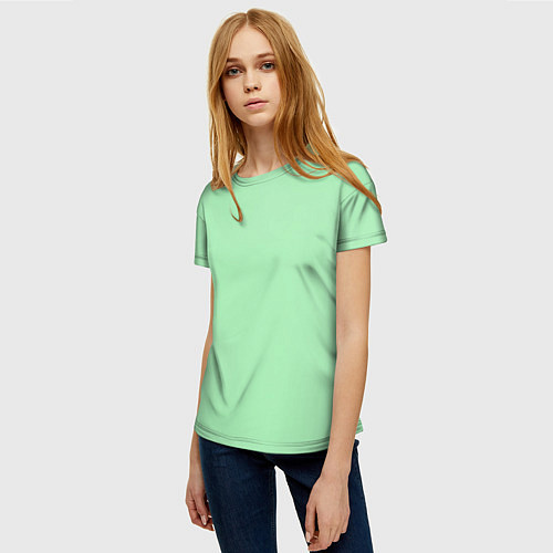 Женская футболка Мятный радуга / 3D-принт – фото 3