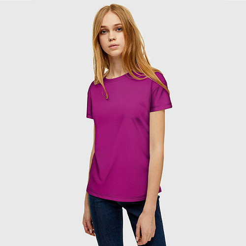 Женская футболка Баклажановый радуга / 3D-принт – фото 3