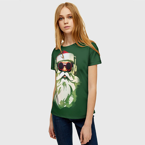 Женская футболка Добрый Санта / 3D-принт – фото 3