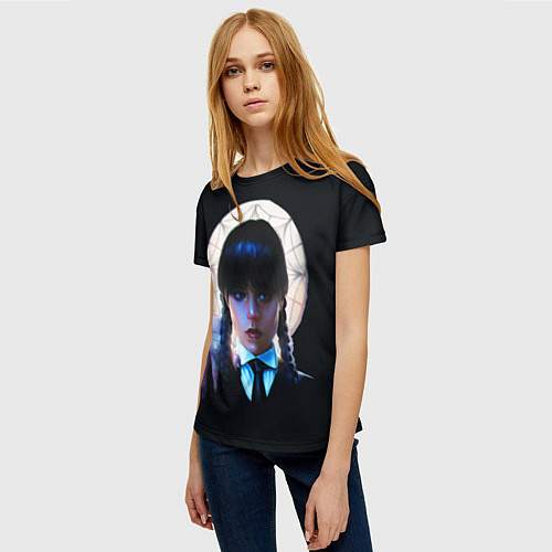Женская футболка Уэнсдэй с рукой во мраке / 3D-принт – фото 3
