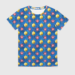 Футболка женская Новогодние ёлочные игрушки, цвет: 3D-принт