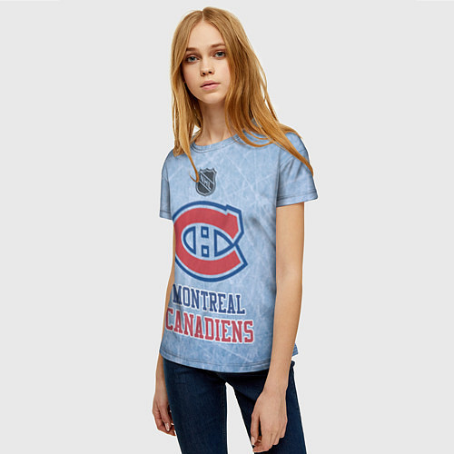 Женская футболка Montreal Canadiens - NHL / 3D-принт – фото 3
