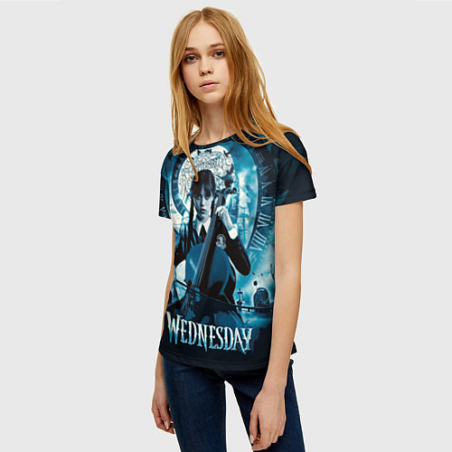 Женская футболка Wednesday Addams 2022 / 3D-принт – фото 3