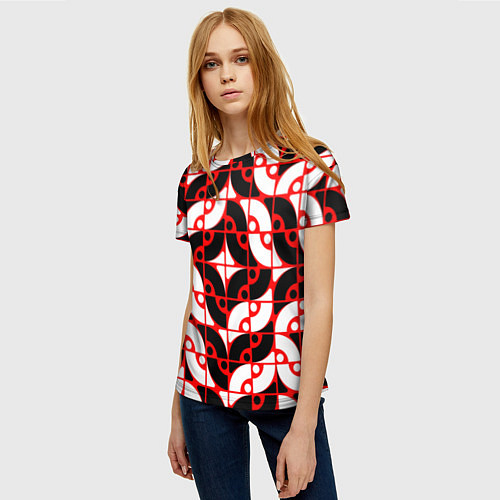 Женская футболка Геометрическая абстракция / 3D-принт – фото 3