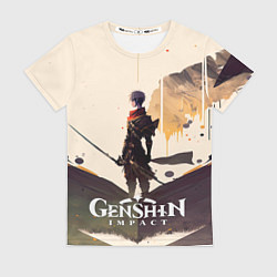 Футболка женская Геншин Импакт, рисунок маслом, цвет: 3D-принт