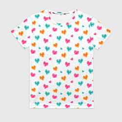Женская футболка Горячие сердца