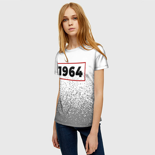 Женская футболка 1964 - в красной рамке на светлом / 3D-принт – фото 3