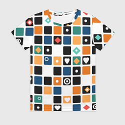 Футболка женская Разноцветный геометрический узор Мозаика, цвет: 3D-принт