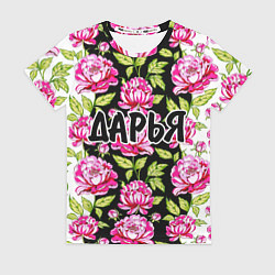 Футболка женская Дарья в цветах, цвет: 3D-принт