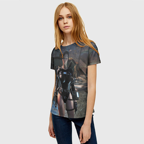 Женская футболка Fallout 4 - бронированный купальник / 3D-принт – фото 3