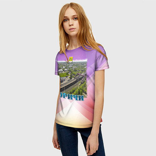 Женская футболка Оричи - вокзал / 3D-принт – фото 3