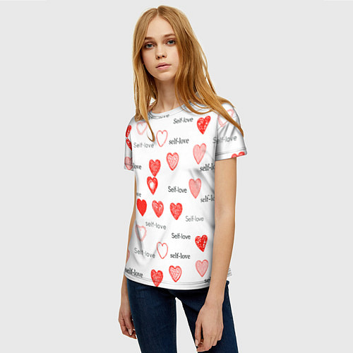Женская футболка Self love / 3D-принт – фото 3