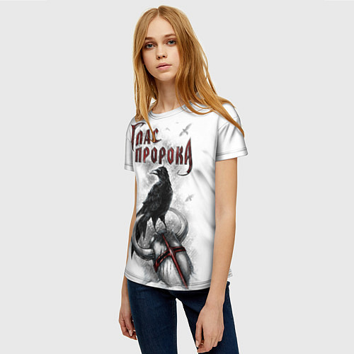 Женская футболка Глас Пророка - Ворон / 3D-принт – фото 3