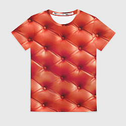 Футболка женская Quilted furniture leather, цвет: 3D-принт