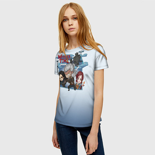 Женская футболка Ведьмак 3 с Йеннифэр и Трисс / 3D-принт – фото 3