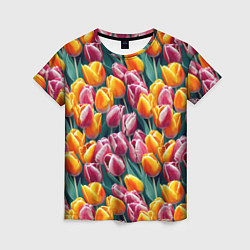 Футболка женская Роскошные тюльпаны, цвет: 3D-принт
