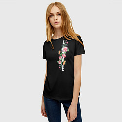 Футболка женская Love bloom flowers, цвет: 3D-принт — фото 2