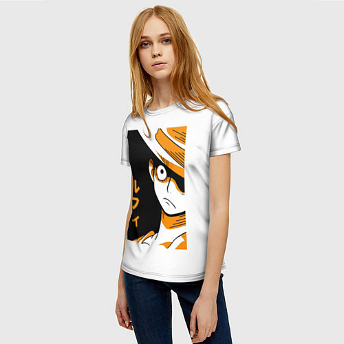 Женская футболка Мугивара Луффи / 3D-принт – фото 3