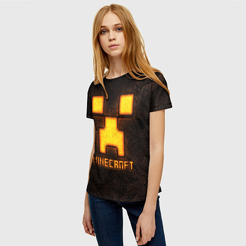 Женская футболка Minecraft lava / 3D-принт – фото 3